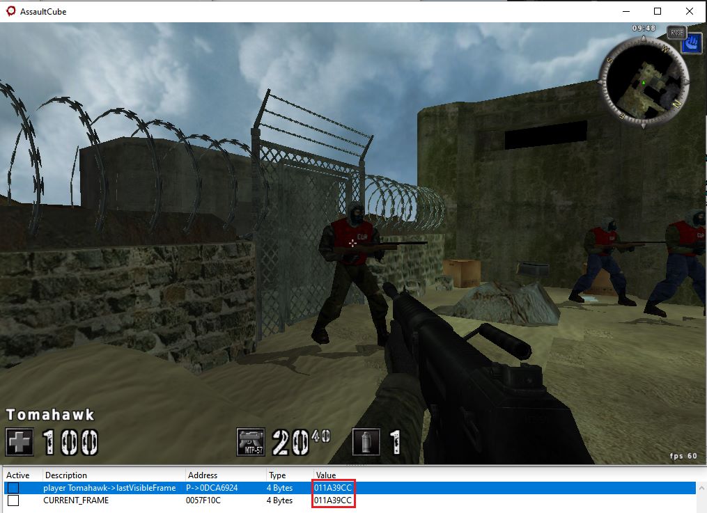 AssaultCube cheatengine visible